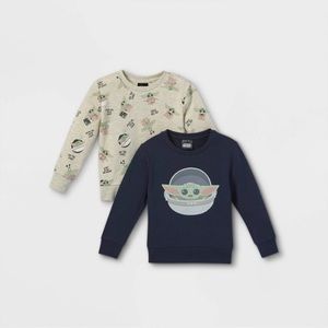 Toddler Boys' 2pk Star Wars Baby Yoda Fleece
Pullover - Gray 3T